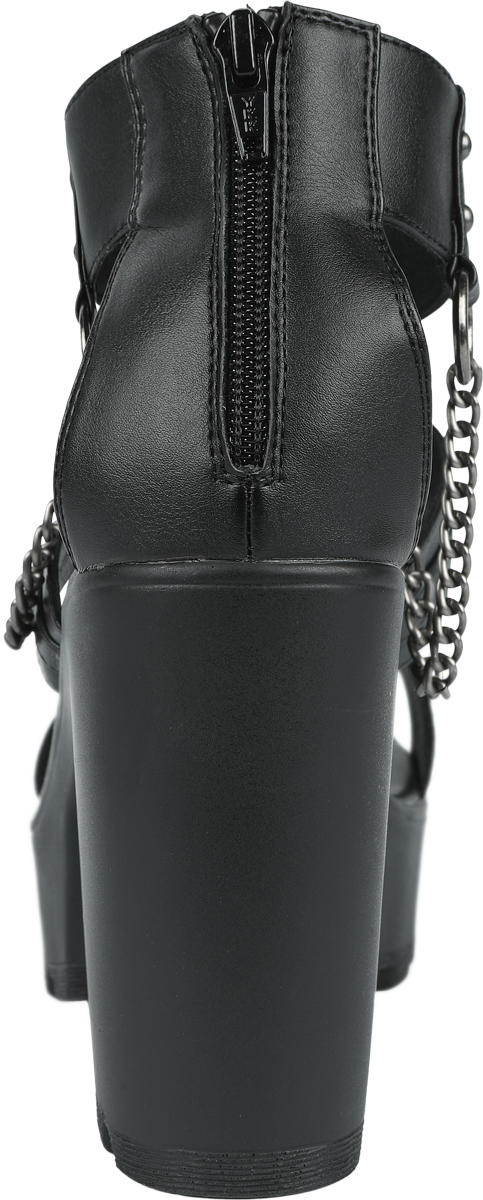 Talons hauts Gothic de Gothicana by EMP - High Heels With Chains And Rivets - EU37 à EU41 - pour Femme - noir - Gothicana by EMP - View 2