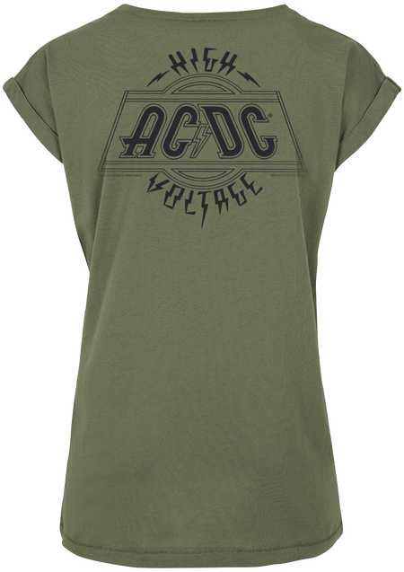 T-Shirt Manches courtes  de AC/DC - High Voltage - S à XL - pour Femme - olive - AC/DC - View 2