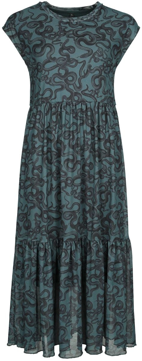 Robe longue  de Black Premium by EMP - Robe avec imprimé intégral serpent - S à M - pour Femme - vert - Black Premium by EMP