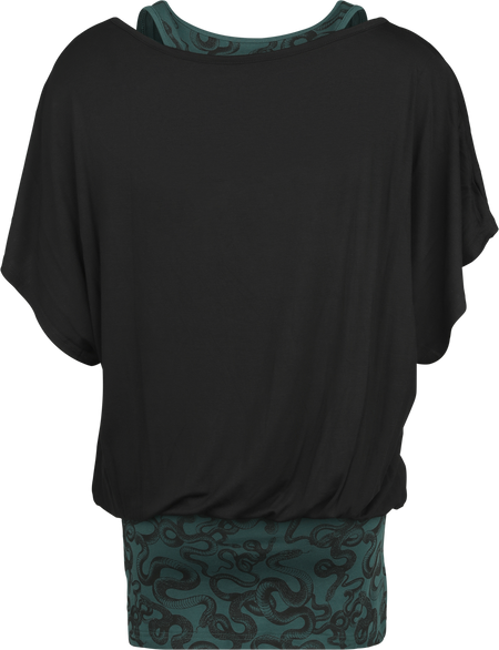 T-Shirt Manches courtes  de Black Premium by EMP - Robe 2-En-1 - Imprimé Serpent - S à XXL - pour Femme - noir - Black Premium by EMP - View 2