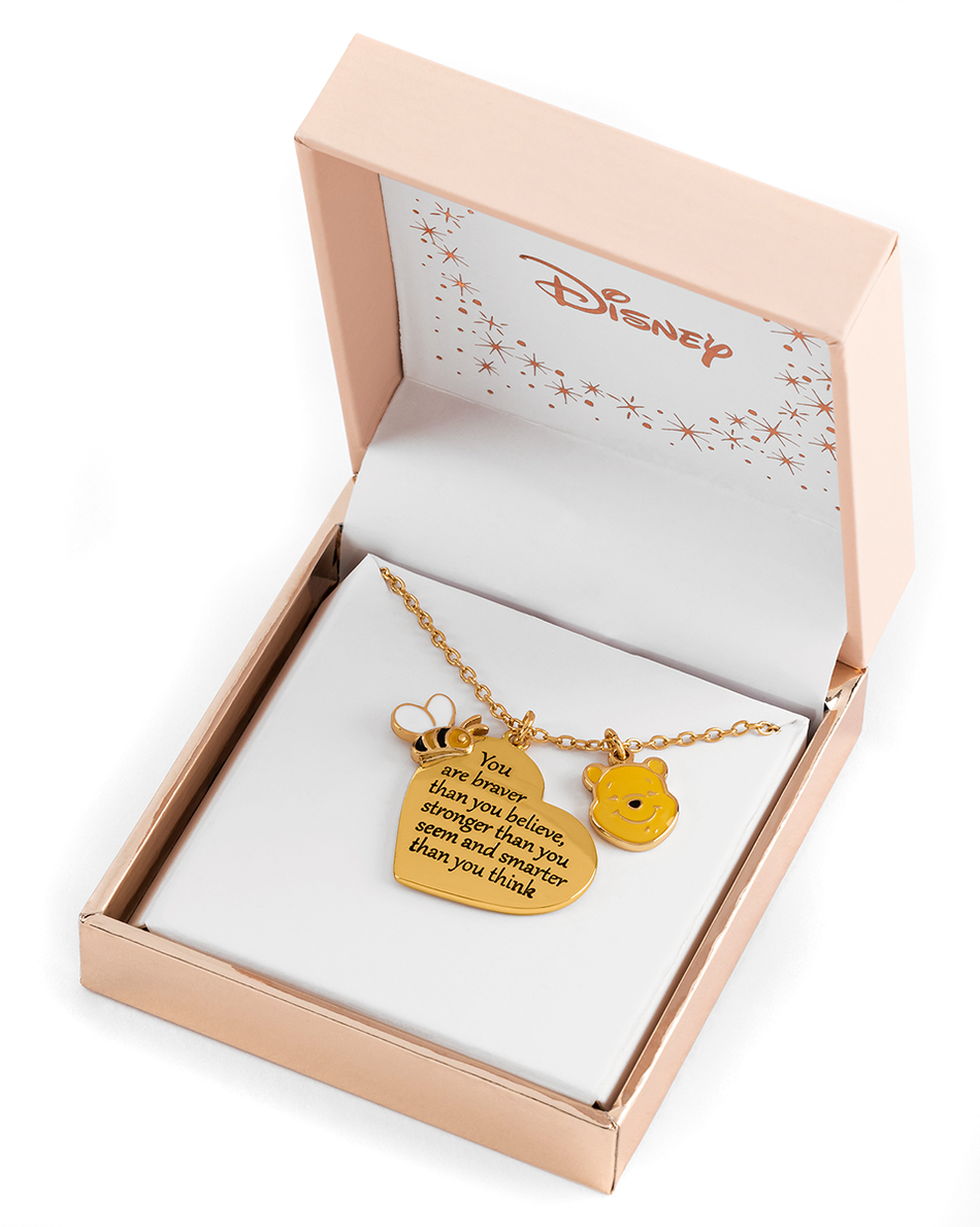 Collier Disney de Winnie L'Ourson - You Are Braver Than You Believe - pour Unisexe - couleur or - Winnie L'Ourson - View 2