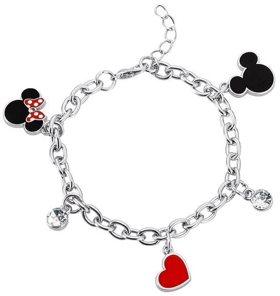 Bracelet Disney de Mickey & Minnie Mouse - Mickey et Minnie - pour Unisexe - couleur argent - Mickey & Minnie Mouse