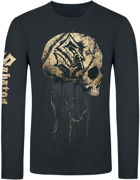 T-shirt manches longues  de Sabaton - Barbed Wire Skull - S à 4XL - pour Homme - noir - Sabaton