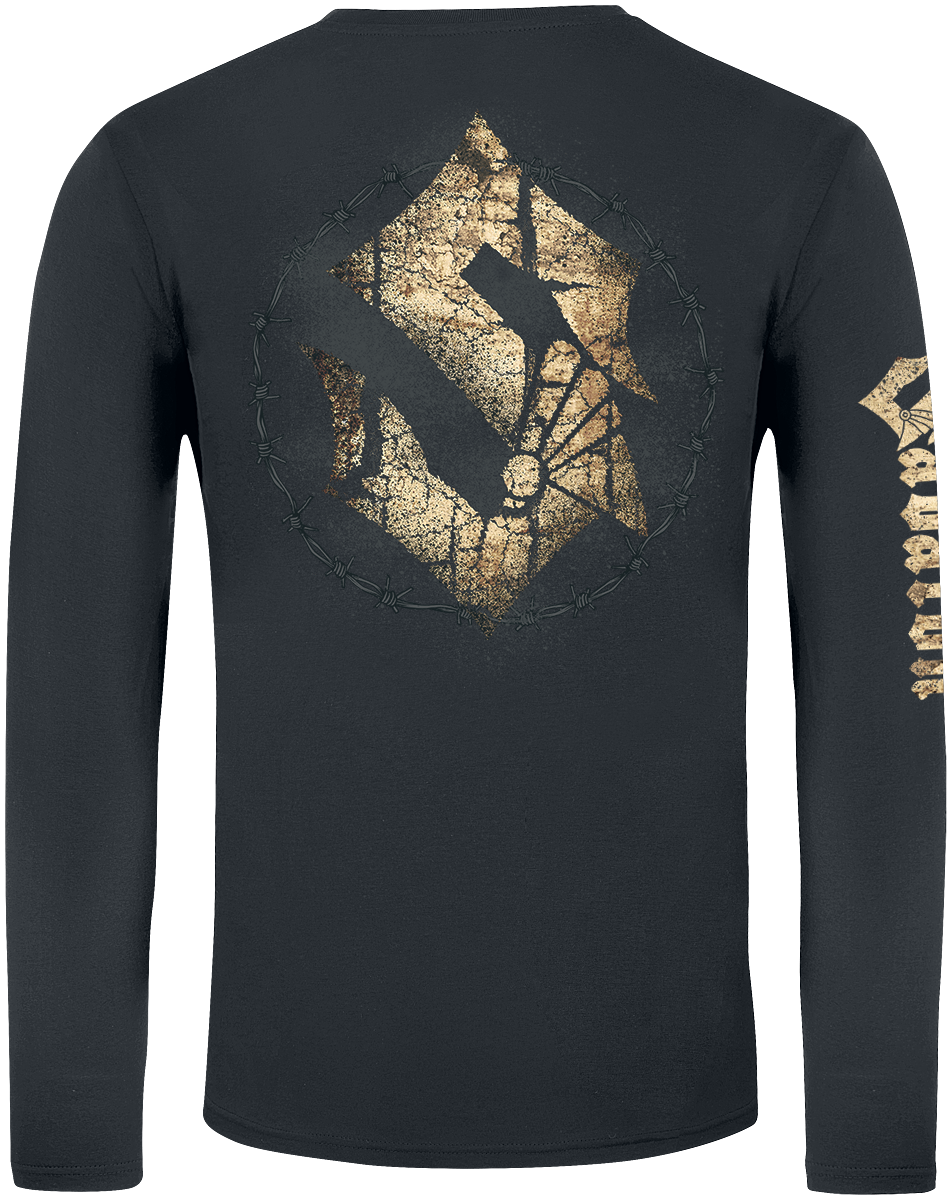 T-shirt manches longues  de Sabaton - Barbed Wire Skull - S à 4XL - pour Homme - noir - Sabaton - View 2