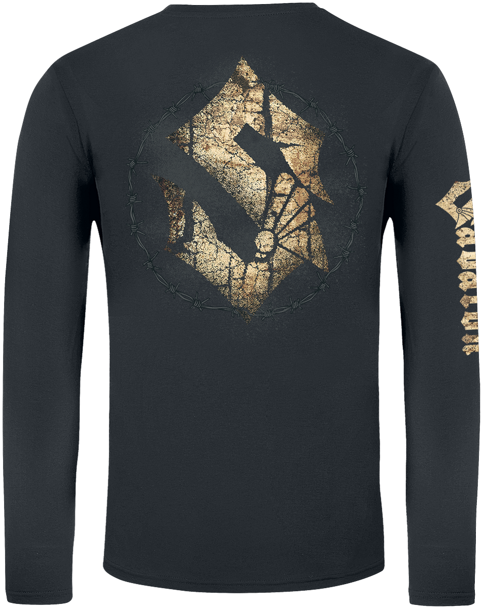 T-shirt manches longues  de Sabaton - Barbed Wire Skull - S à 4XL - pour Homme - noir - Sabaton - View 2