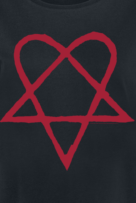 T-Shirt Manches courtes  de HIM - Dark Red Heartagram - S à 5XL - pour Femme - noir - HIM - View 2