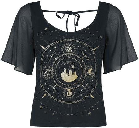 T-Shirt Manches courtes  de Harry Potter - Poudlard - S à XXL - pour Femme - noir - Harry Potter
