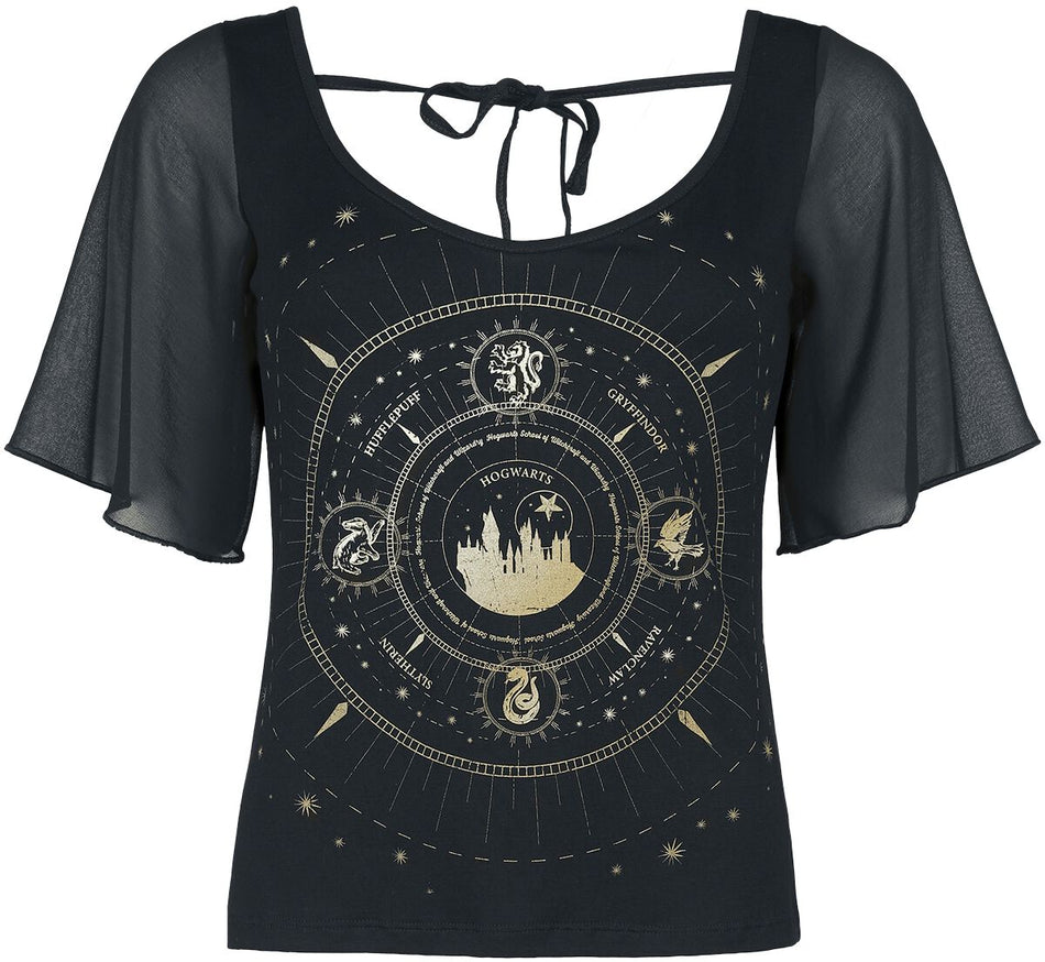 T-Shirt Manches courtes  de Harry Potter - Poudlard - S à XXL - pour Femme - noir - Harry Potter