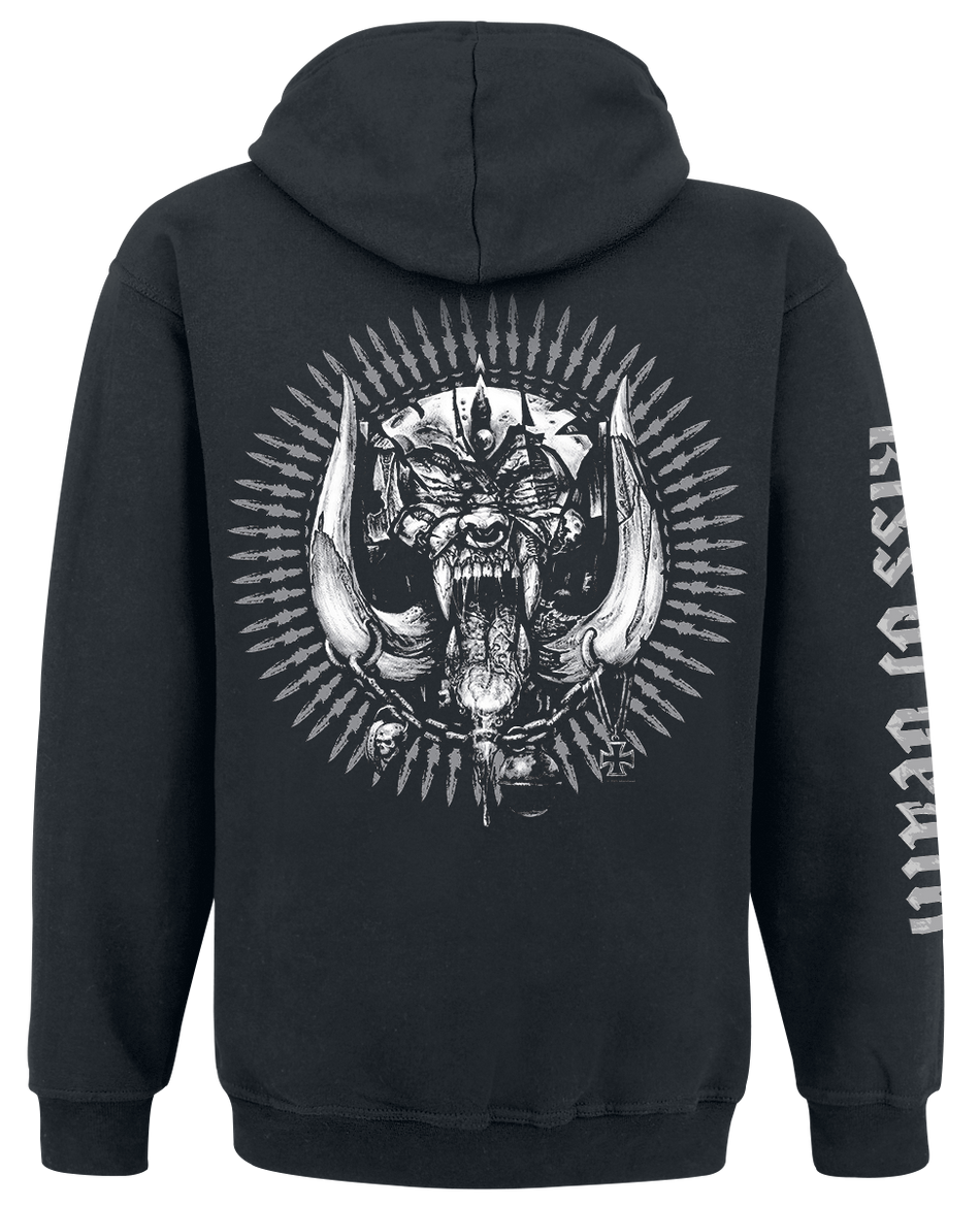 Sweat-shirt à capuche  de Motörhead - Kiss Of Death Bullet Circle V2 - S à XXL - pour Homme - noir - Motörhead - View 2