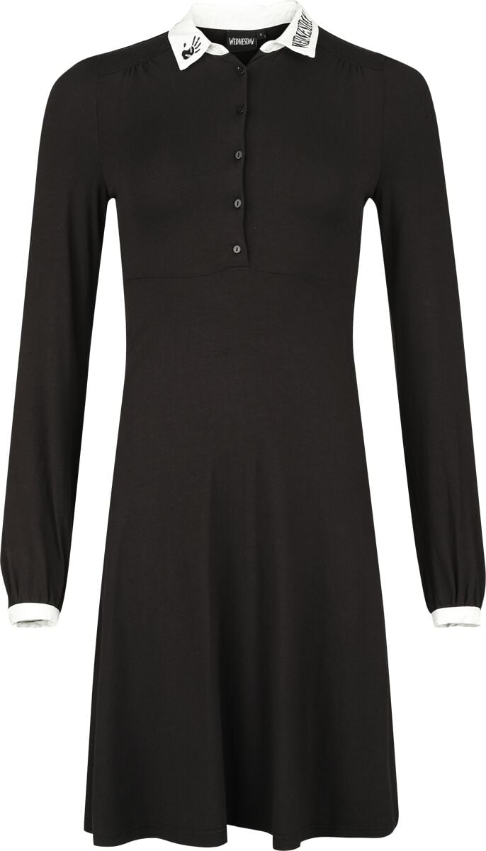 Robe mi-longue Gothic de Wednesday - La Chose - L à XL - pour Femme - noir - Wednesday