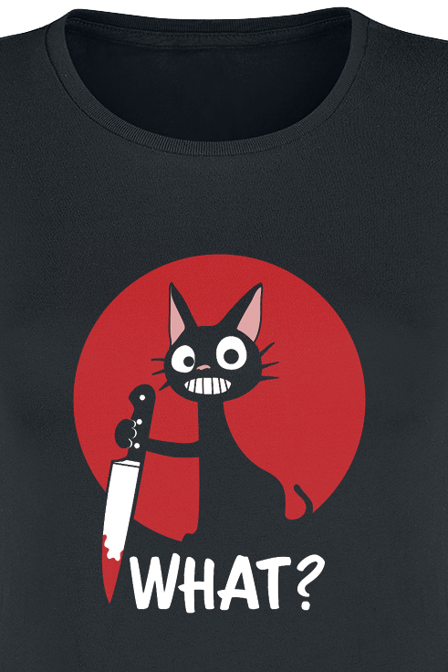 T-Shirt Manches courtes Fun de Tierisch - What? - S à 3XL - pour Femme - noir - Tierisch - View 2