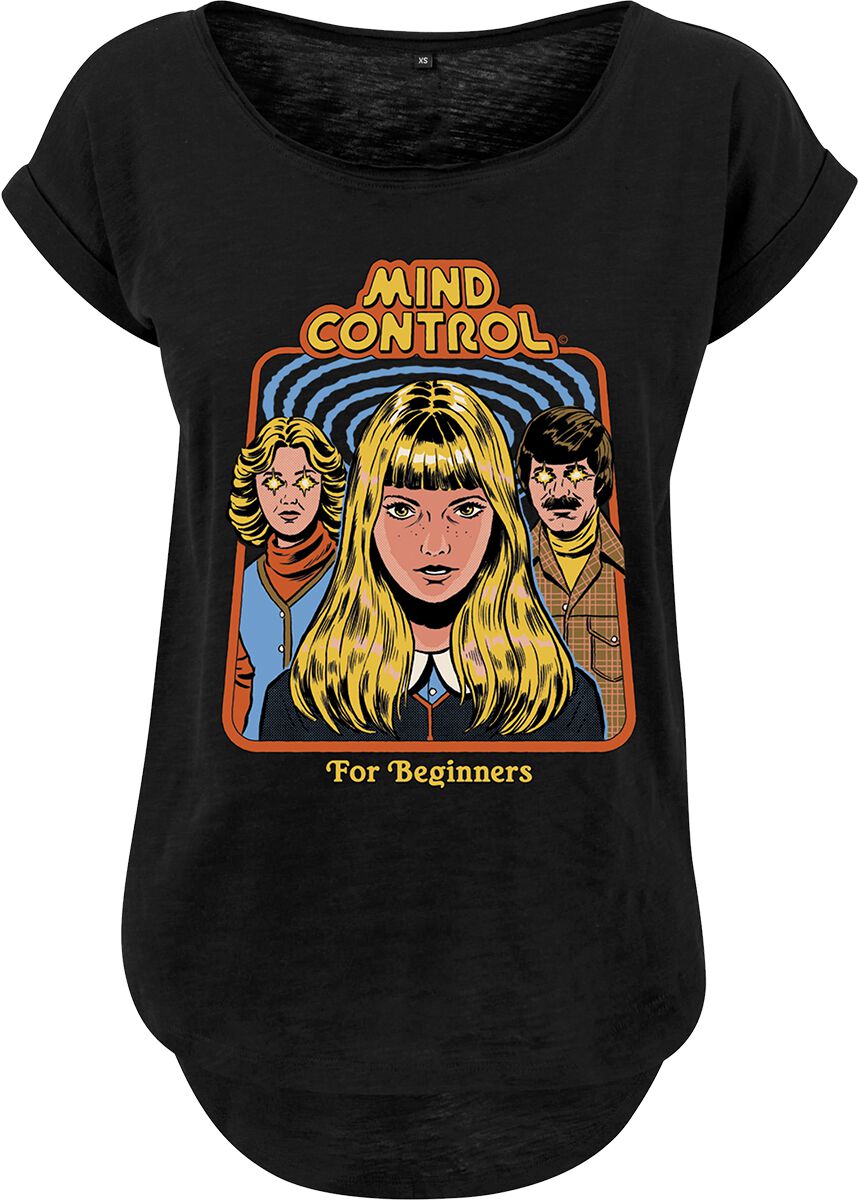 T-Shirt Manches courtes Fun de Steven Rhodes - Mind Control For Beginners - M à XL - pour Femme - noir - Steven Rhodes