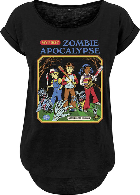 T-Shirt Manches courtes Fun de Steven Rhodes - My First Zombie Apocalypse - S à 5XL - pour Femme - noir - Steven Rhodes
