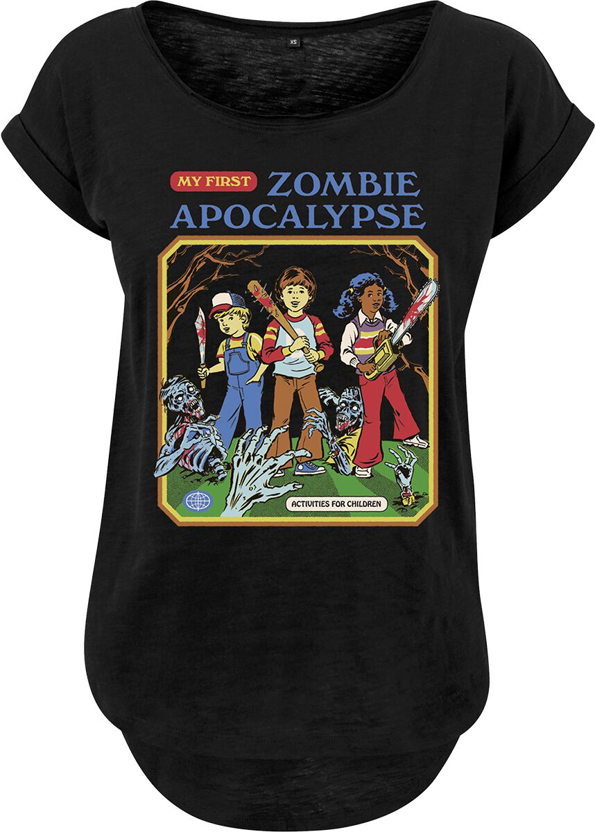 T-Shirt Manches courtes Fun de Steven Rhodes - My First Zombie Apocalypse - S à 5XL - pour Femme - noir - Steven Rhodes