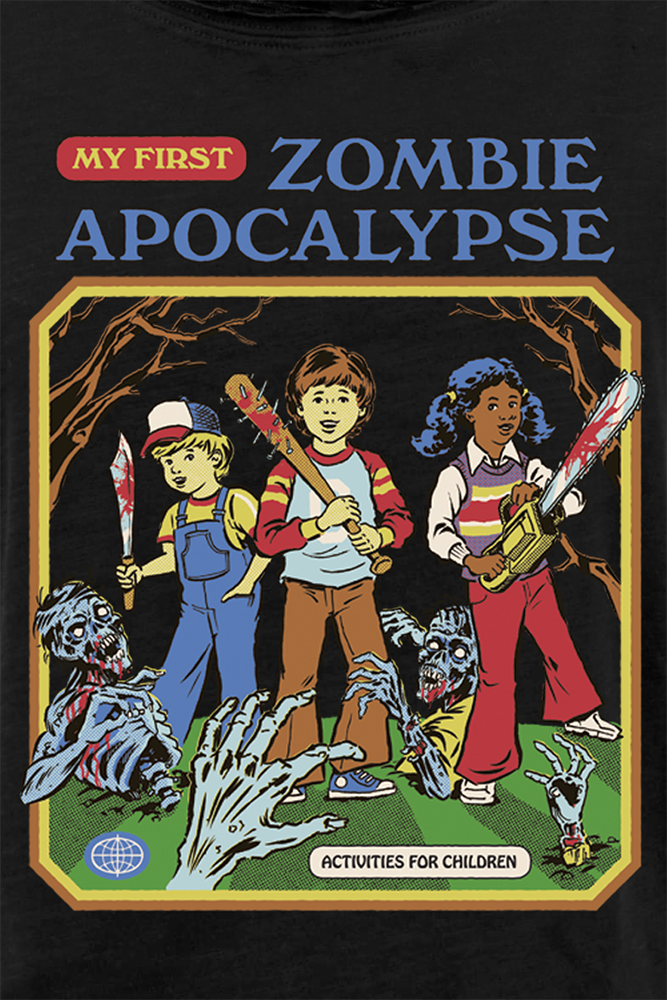 T-Shirt Manches courtes Fun de Steven Rhodes - My First Zombie Apocalypse - S à 5XL - pour Femme - noir - Steven Rhodes - View 2