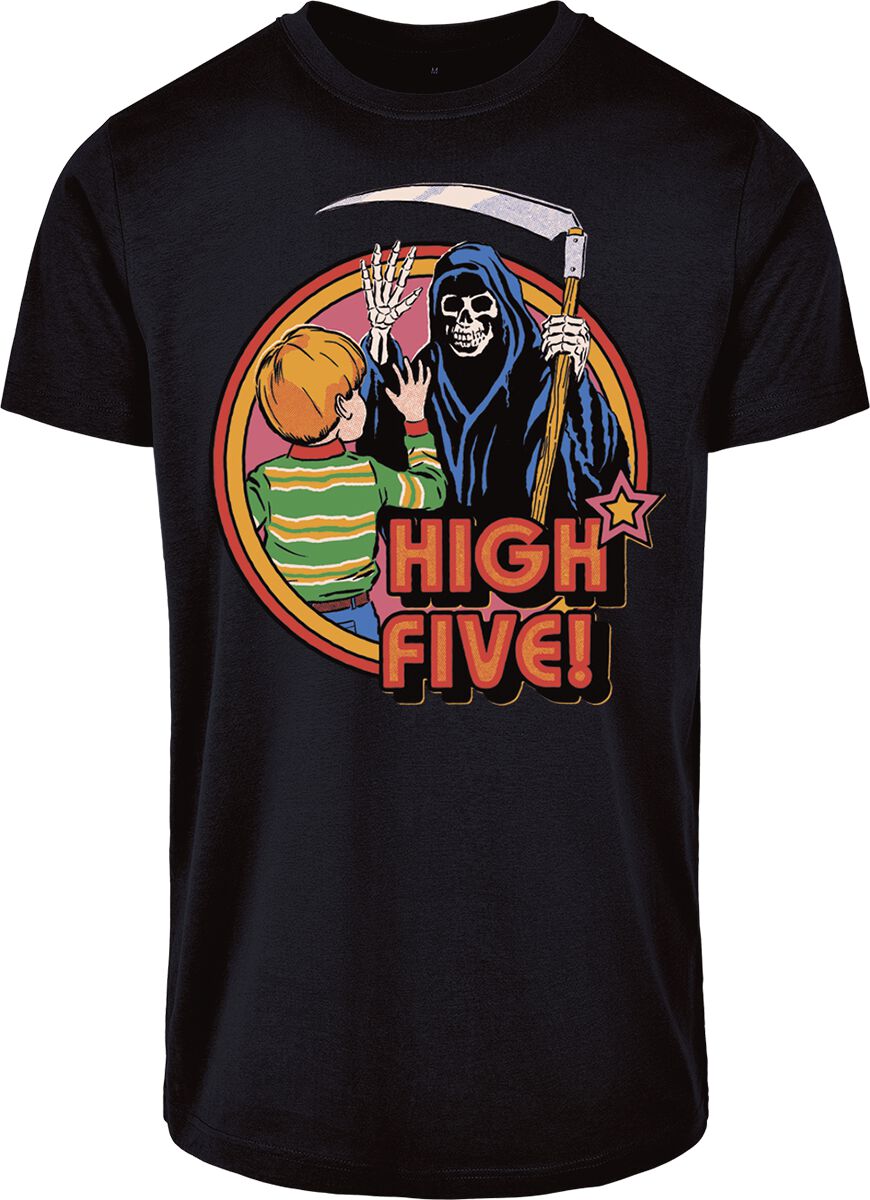 T-Shirt Manches courtes Fun de Steven Rhodes - High Five - S à 4XL - pour Homme - noir - Steven Rhodes