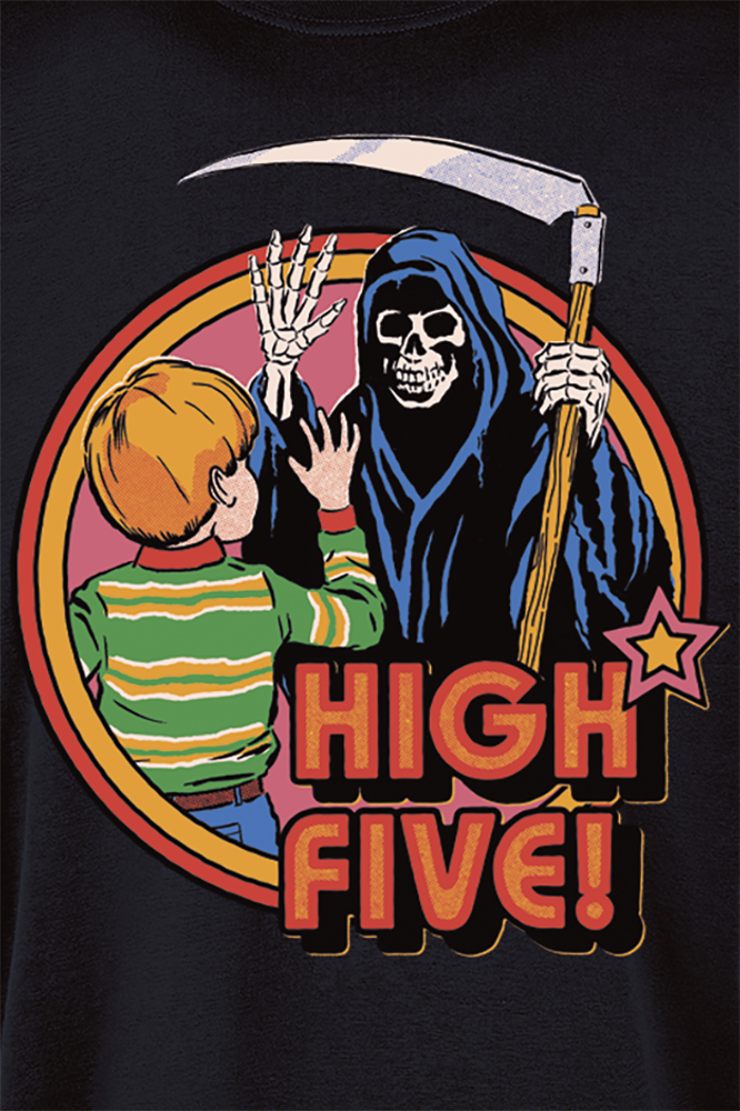 T-Shirt Manches courtes Fun de Steven Rhodes - High Five - S à 4XL - pour Homme - noir - Steven Rhodes - View 2
