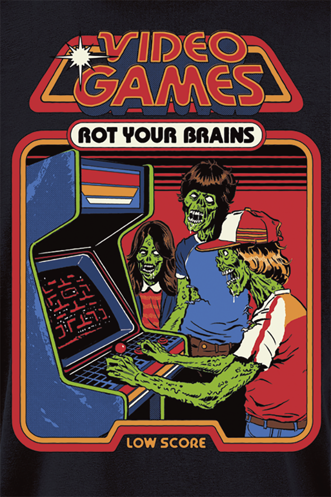 T-Shirt Manches courtes Fun de Steven Rhodes - Video Games - S à 4XL - pour Homme - noir - Steven Rhodes - View 2