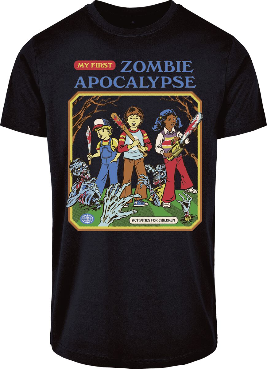 T-Shirt Manches courtes Fun de Steven Rhodes - My First Zombie Apocalypse - S à 4XL - pour Homme - noir - Steven Rhodes