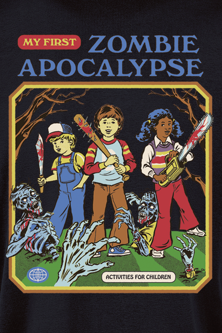 T-Shirt Manches courtes Fun de Steven Rhodes - My First Zombie Apocalypse - S à 4XL - pour Homme - noir - Steven Rhodes - View 2