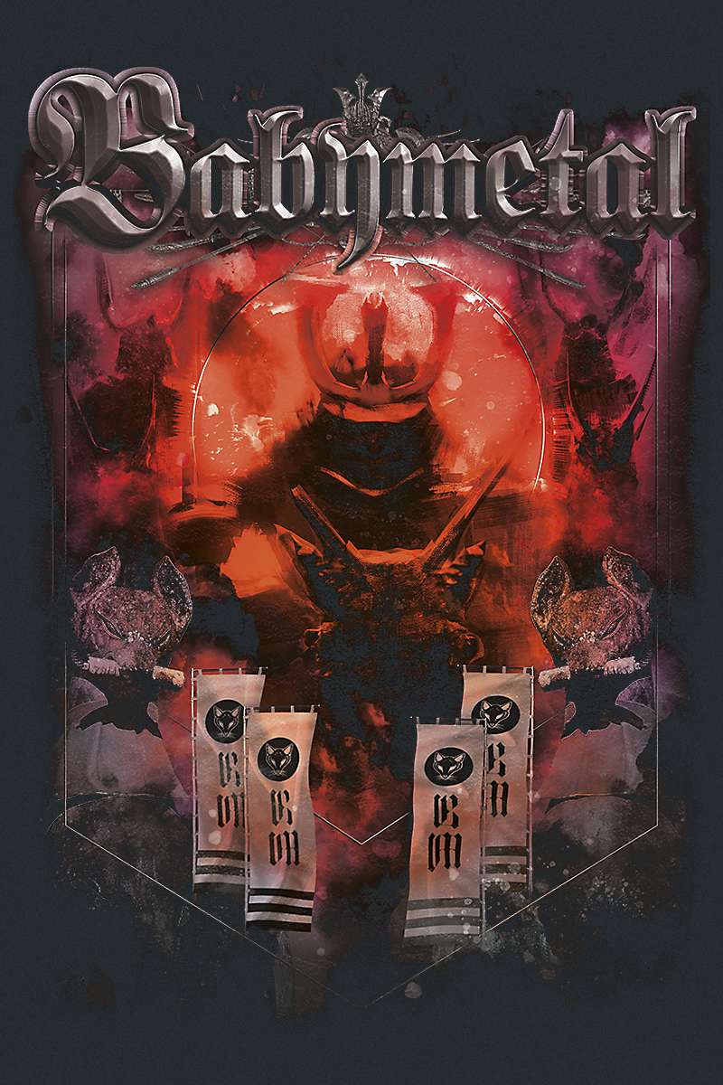 T-Shirt Manches courtes  de Babymetal - Red Demon Flags - S à 3XL - pour Homme - noir - Babymetal - View 2