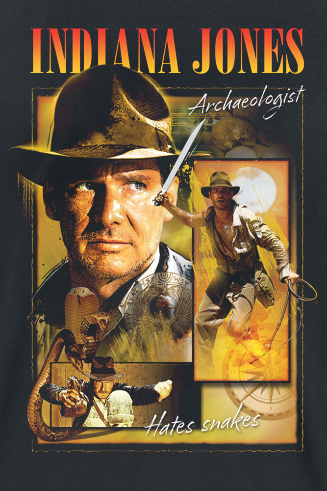 T-Shirt Manches courtes  de Indiana Jones - Hommage - S à XL - pour Homme - noir - Indiana Jones - View 2