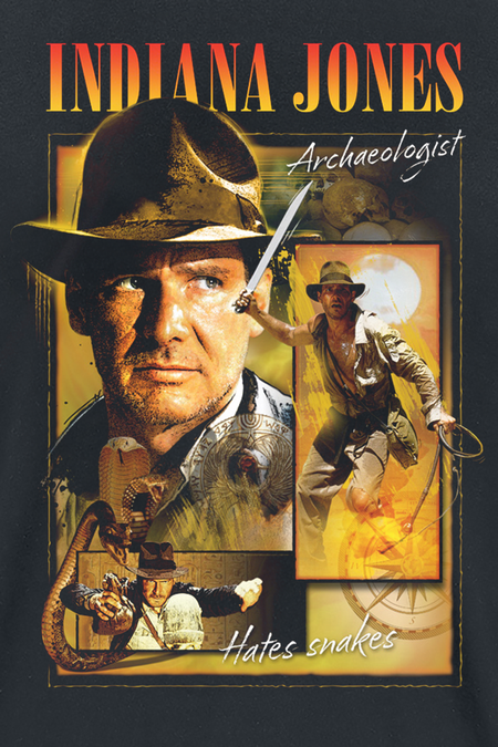 T-Shirt Manches courtes  de Indiana Jones - Hommage - S à XL - pour Homme - noir - Indiana Jones - View 2
