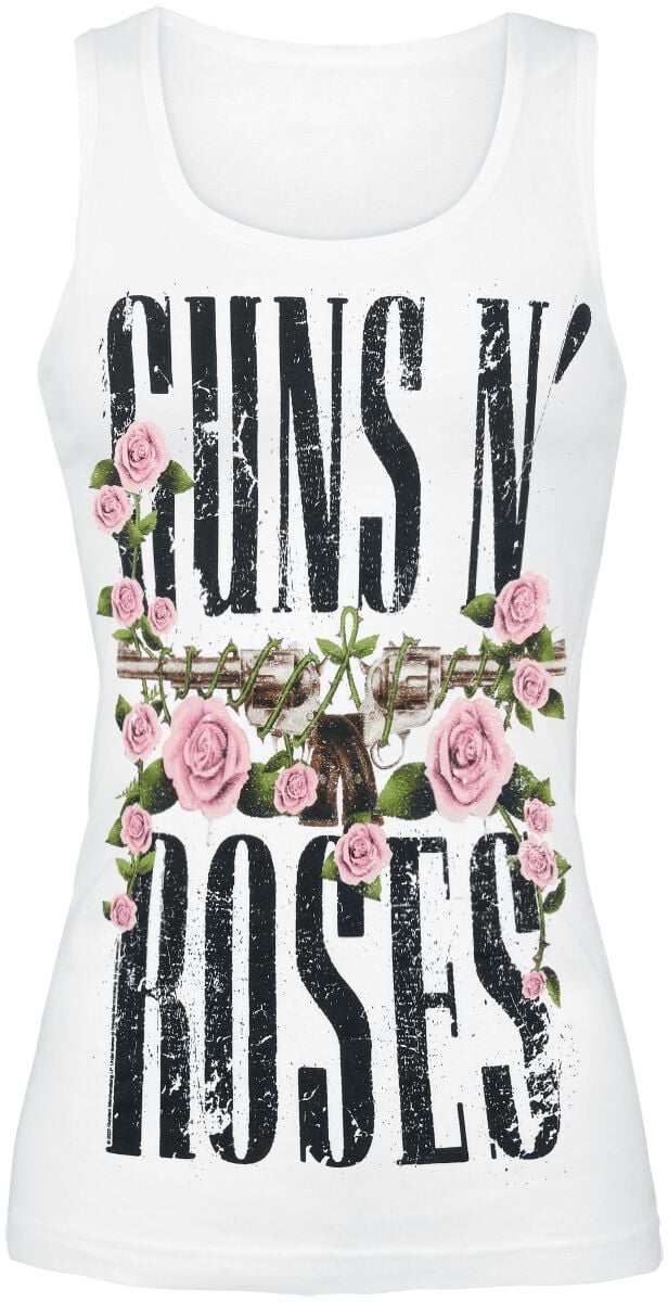Top  de Guns N' Roses - Big Guns - M à XXL - pour Femme - blanc - Guns N' Roses