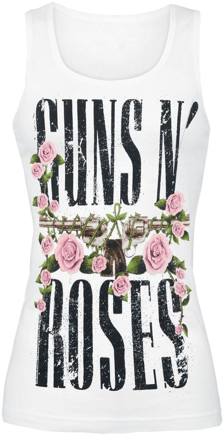 Top  de Guns N' Roses - Big Guns - M à XXL - pour Femme - blanc - Guns N' Roses