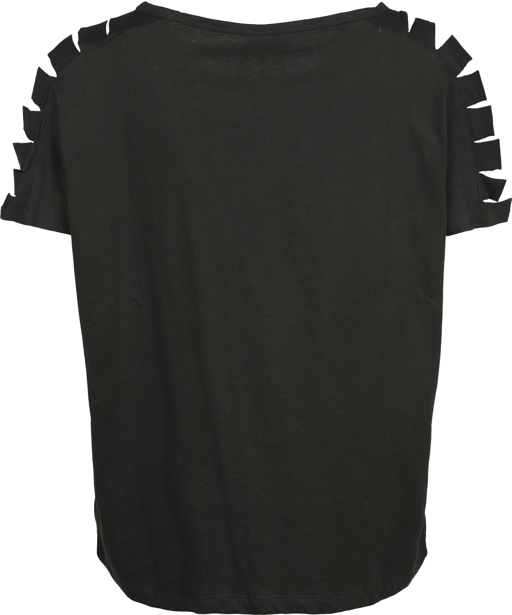 T-Shirt Manches courtes  de Black Premium by EMP - T-shirt avec Découpes - M - pour Femme - noir - Black Premium by EMP - View 2