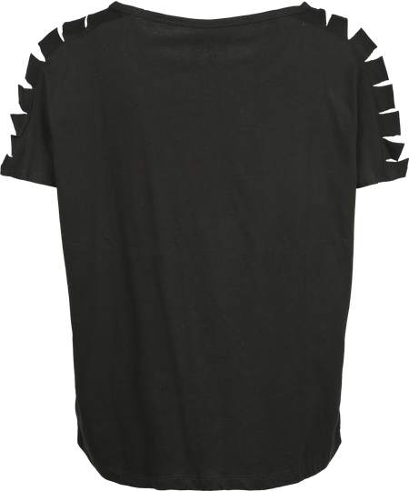 T-Shirt Manches courtes  de Black Premium by EMP - T-shirt avec Découpes - M - pour Femme - noir - Black Premium by EMP - View 2
