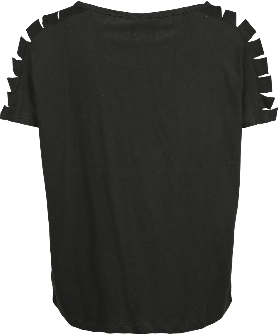 T-Shirt Manches courtes  de Black Premium by EMP - T-shirt avec Découpes - M - pour Femme - noir - Black Premium by EMP - View 2