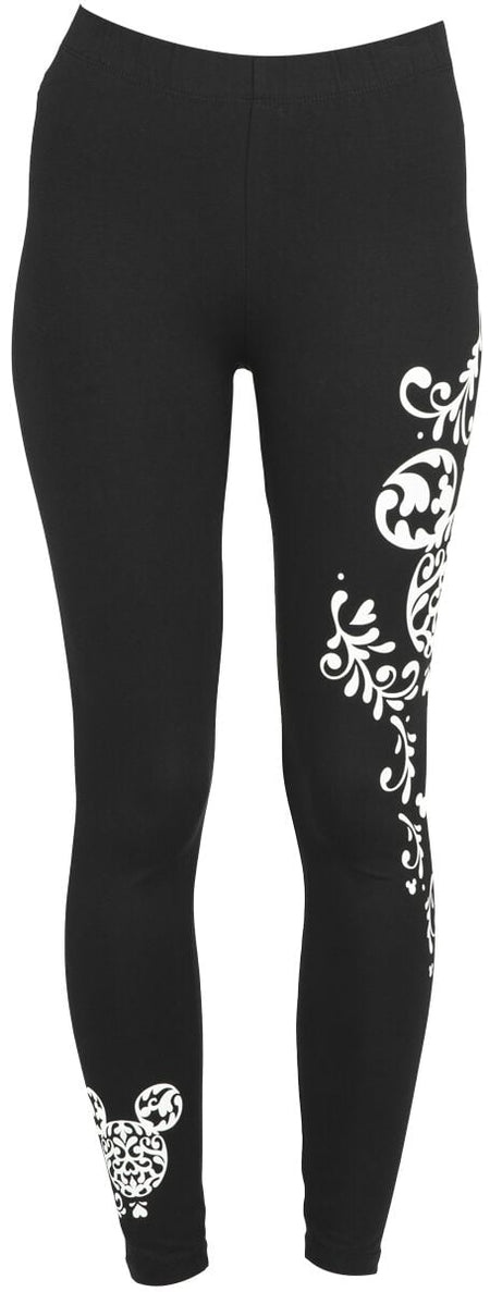 Legging Disney de Mickey & Minnie Mouse - Minnie Florale - S - pour Femme - noir - Mickey & Minnie Mouse