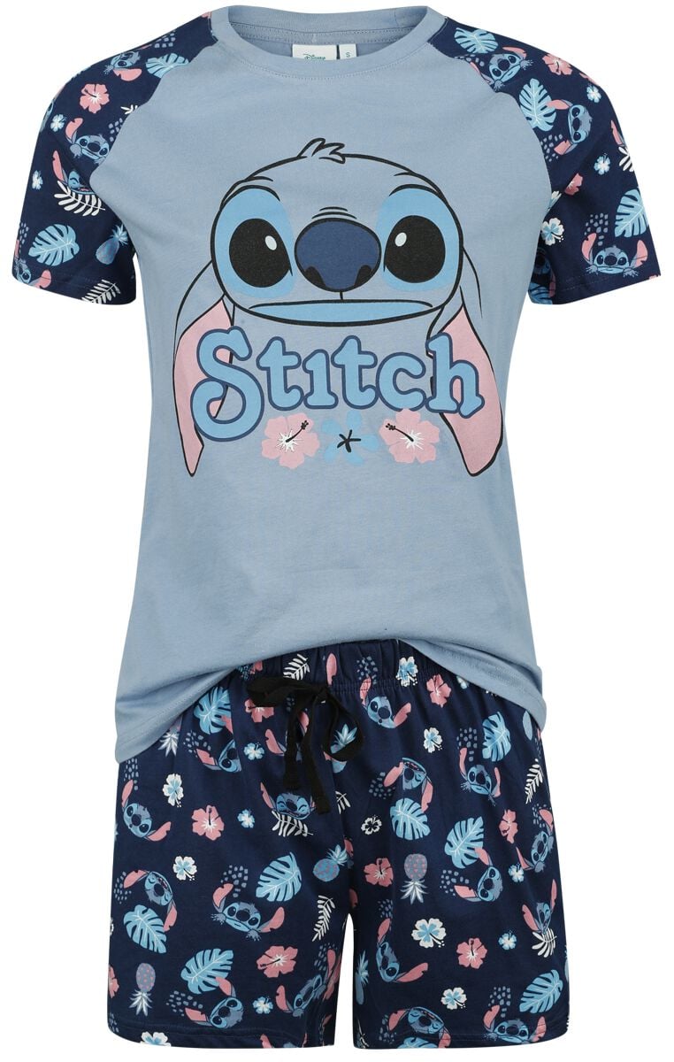 Pyjama Disney de Lilo & Stitch - Weird But Cute - S à XXL - pour Femme - bleu - Lilo & Stitch