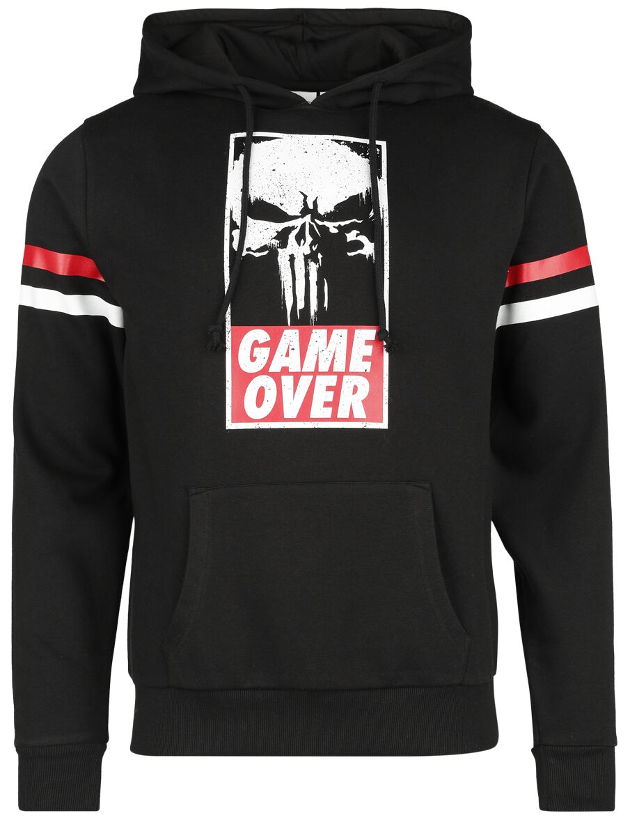 Sweat-shirt à capuche  de The Punisher - Game Over - L - pour Homme - noir - The Punisher