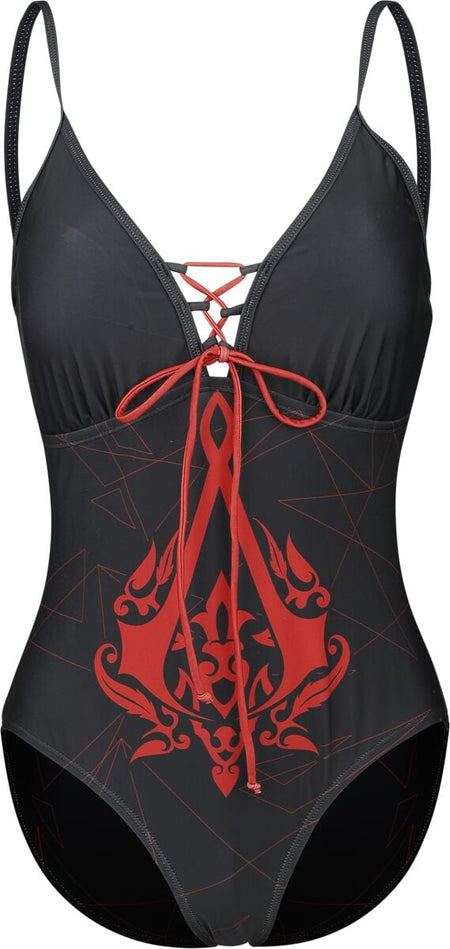 Maillots de bain Gaming de Assassin's Creed - Emblème - S à XXL - pour Femme - noir/rouge - Assassin's Creed