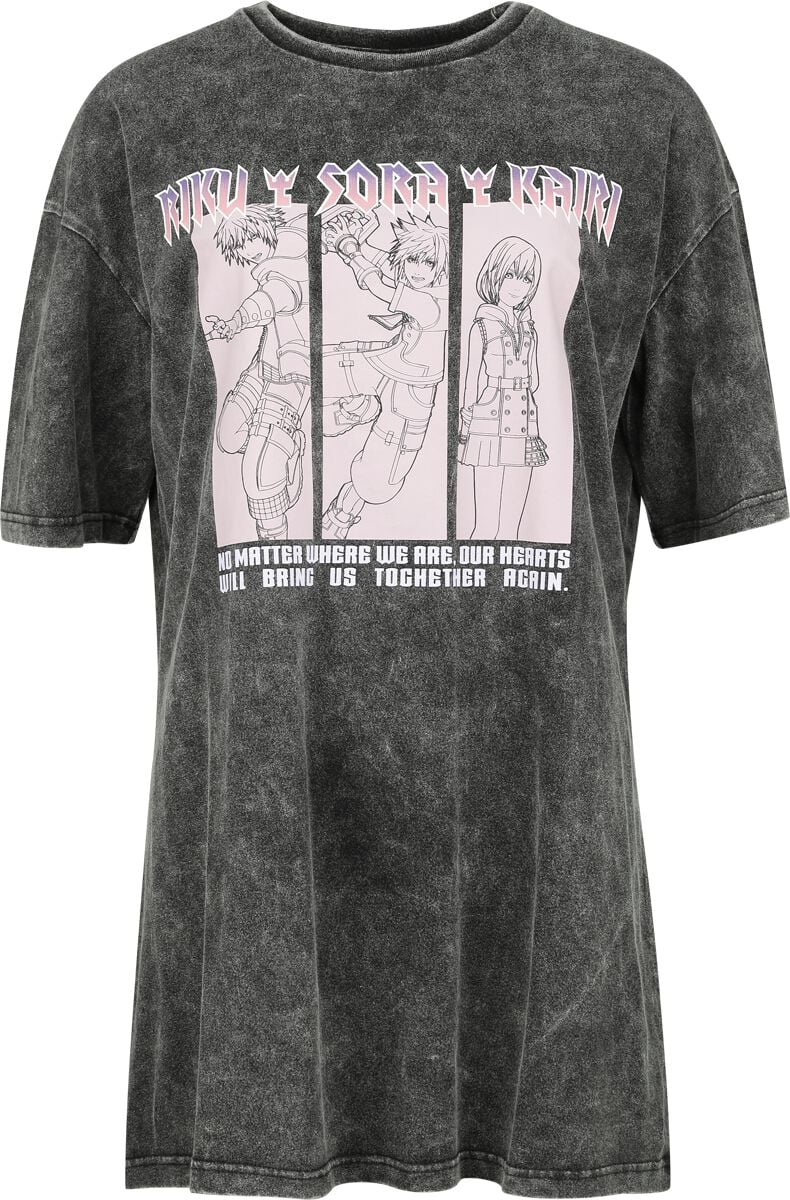 T-Shirt Manches courtes Gaming de Kingdom Hearts - Riku Sora Kairi - S à L - pour Femme - noir - Kingdom Hearts