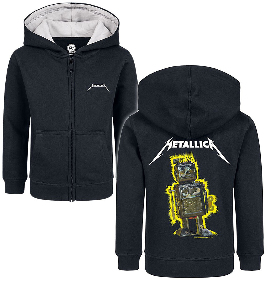 Vestes à capuches pour enfants  de Metallica - Metal-Kids - Robot Blast - 116 - pour filles & garçonse - noir - metallica