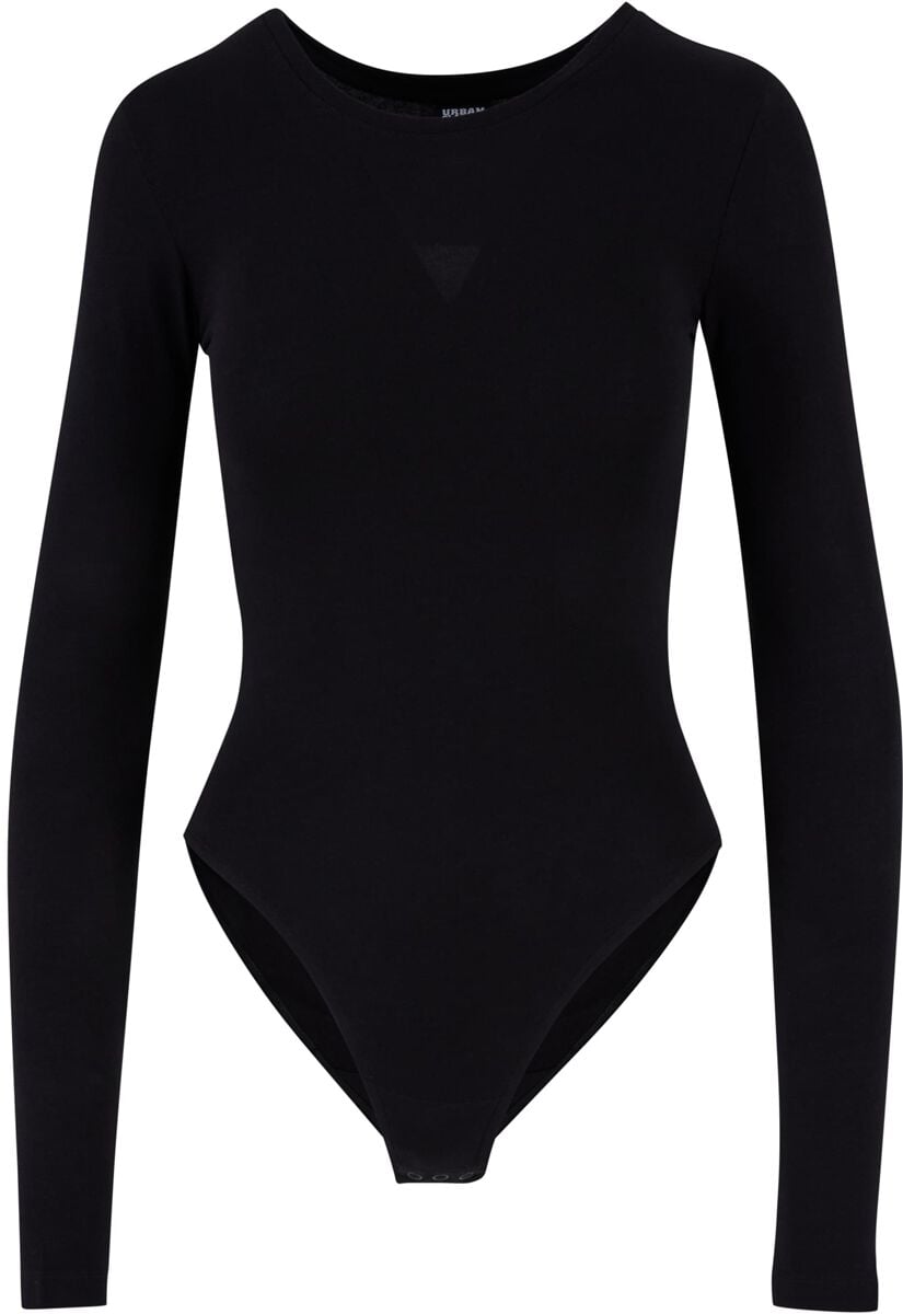 T-shirt manches longues  de Urban Classics - Body Manches Longues Jersey Stretch - S à XXL - pour Femme - noir - Urban Classics