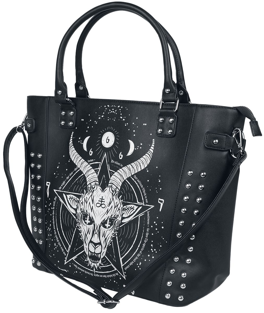 Sac à main Gothic de Jawbreaker - Baphomet - pour Femme - noir/blanc - Jawbreaker