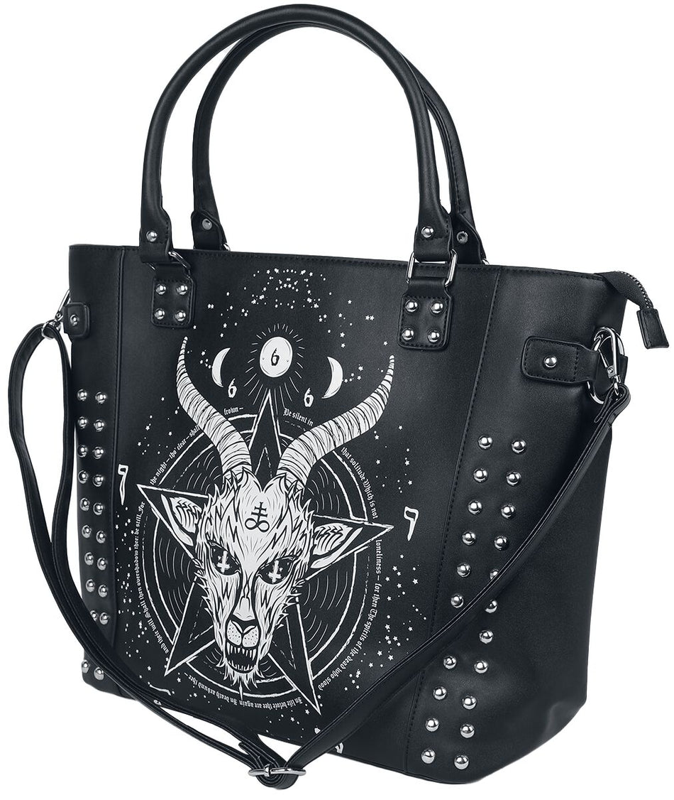 Sac à main Gothic de Jawbreaker - Baphomet - pour Femme - noir/blanc - Jawbreaker