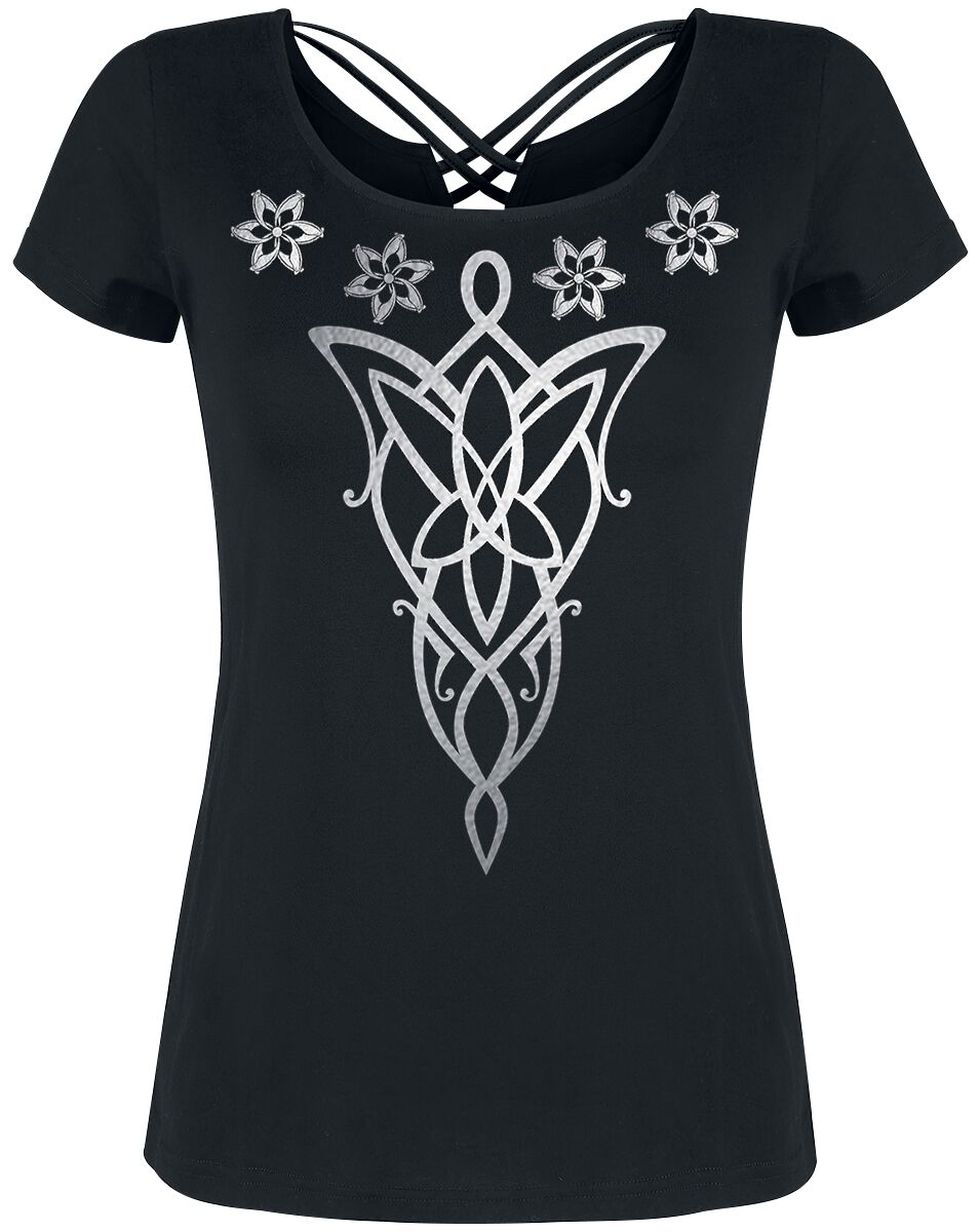 T-Shirt Manches courtes  de Le Seigneur Des Anneaux - Evenstar - S à XXL - pour Femme - noir - Le Seigneur Des Anneaux