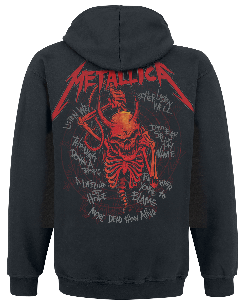 Sweat-shirt à capuche  de Metallica - Skull Screaming Red 72 Seasons - S à XXL - pour Homme - noir - metallica - View 2