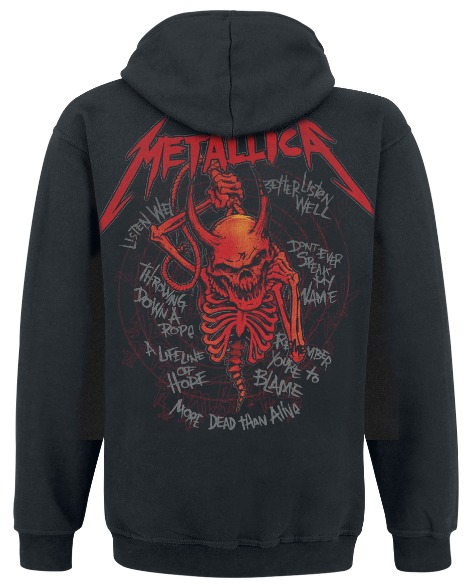 Sweat-shirt à capuche  de Metallica - Skull Screaming Red 72 Seasons - S à XXL - pour Homme - noir - metallica - View 2