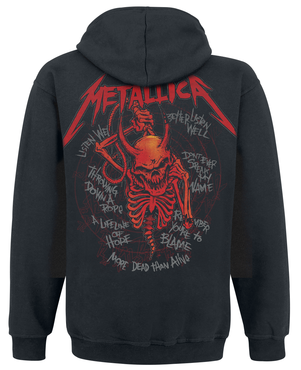 Sweat-shirt à capuche  de Metallica - Skull Screaming Red 72 Seasons - S à XXL - pour Homme - noir - metallica - View 2