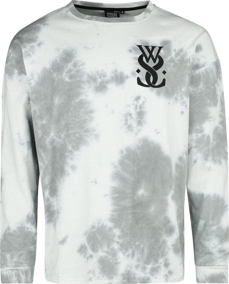 T-shirt manches longues  de While She Sleeps - EMP Signature Collection - Oversize - XL à XXL - pour Homme - blanc/gris - While She Sleeps