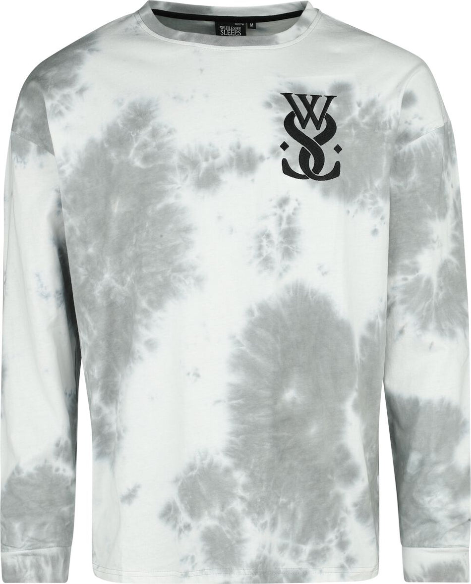 T-shirt manches longues  de While She Sleeps - EMP Signature Collection - Oversize - XL à XXL - pour Homme - blanc/gris - While She Sleeps