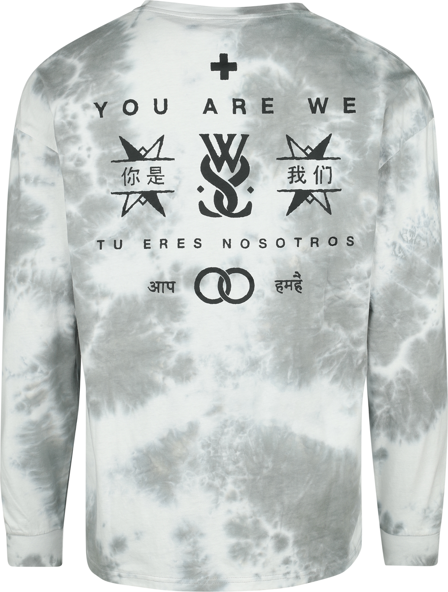 T-shirt manches longues  de While She Sleeps - EMP Signature Collection - Oversize - XL à XXL - pour Homme - blanc/gris - While She Sleeps - View 2
