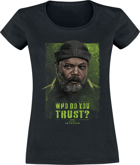 T-Shirt Manches courtes  de Secret Invasion - Trust Nick Fury - S à XL - pour Femme - noir - Secret Invasion