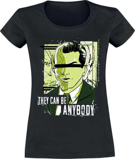 T-Shirt Manches courtes  de Secret Invasion - They Can Be Anybody - S à XXL - pour Femme - noir - Secret Invasion